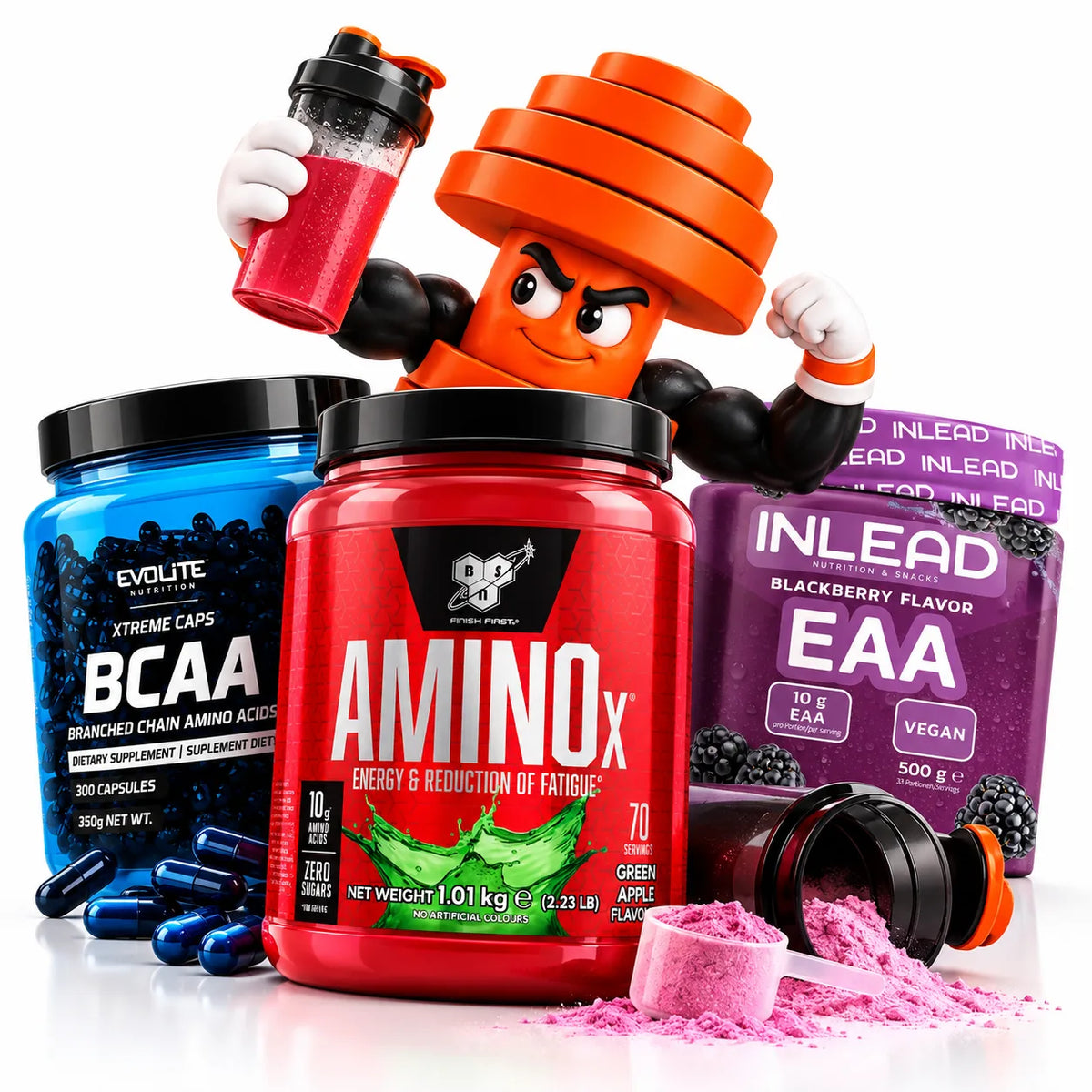 Aminosäuren und BCAA Supplements für Training und Sport bei PushPush