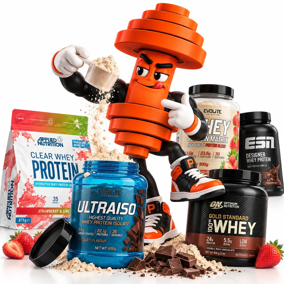 Protein und Proteinpulver mit Whey, Whey Isolat und Clear Whey für dein Training