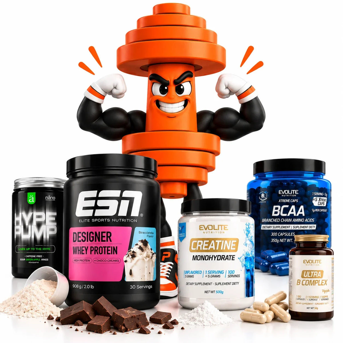 Sportnahrung und Supplements für Training und Muskelaufbau