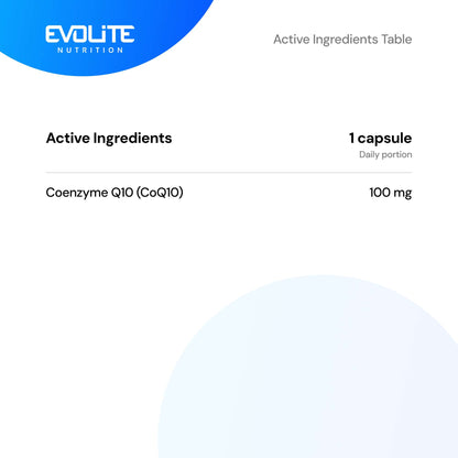 Evolite Nutrition Coenzyme Q10 100 Softgel 100mg