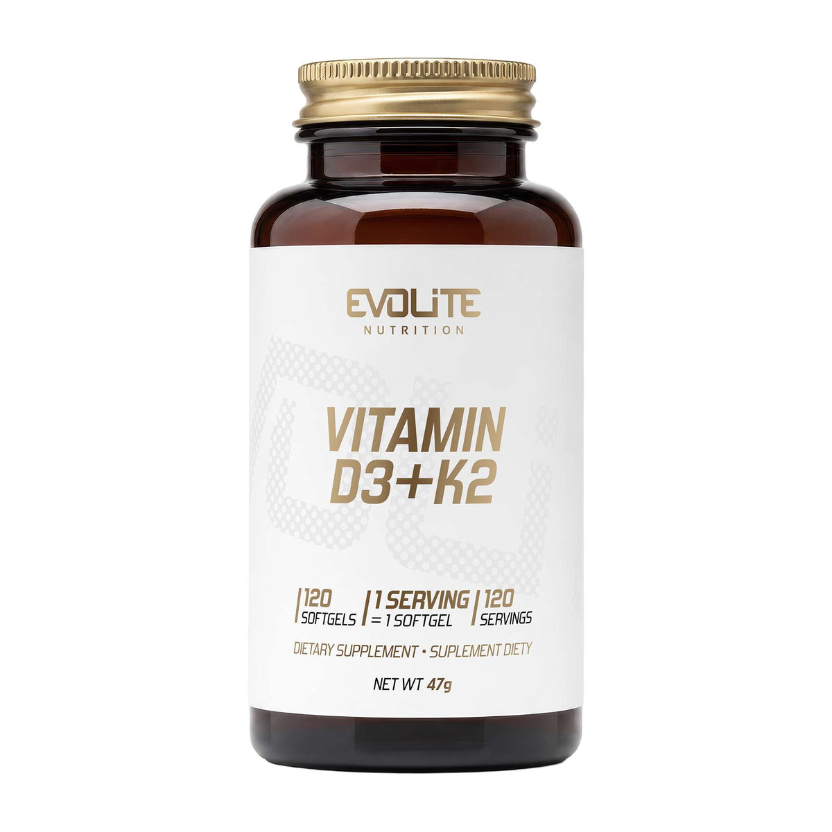 Evolite Nutrition Vitamin D3+K2 120 Caps