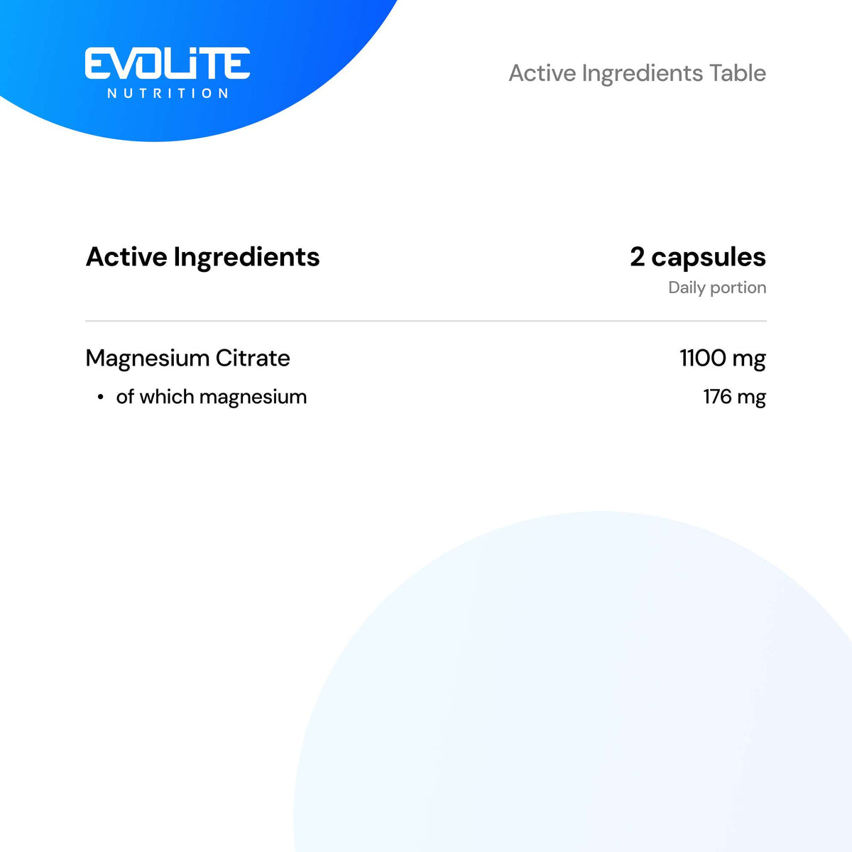 Evolite Nutrition Magnesium Citrate 550mg 150 Vege Caps