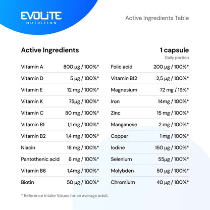 Evolite Nutrition Daily Dose 120 Vege Caps