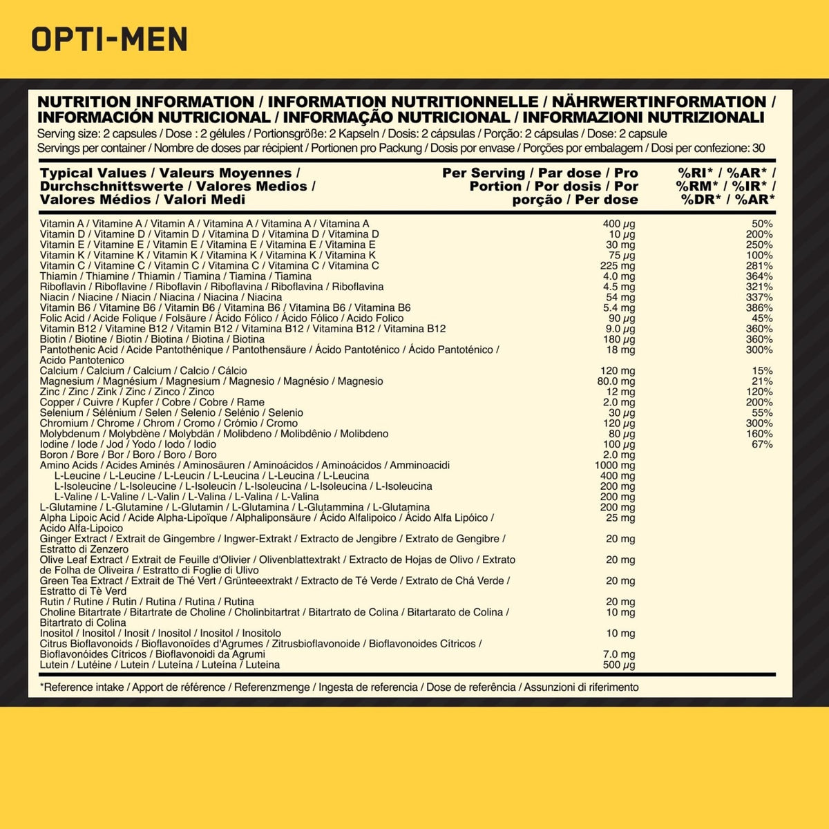 Optimum Nutrition Opti Men 90 Tabs
