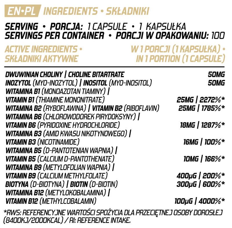 Evolite Nutrition Ultra B-Complex 100 Vege Caps
