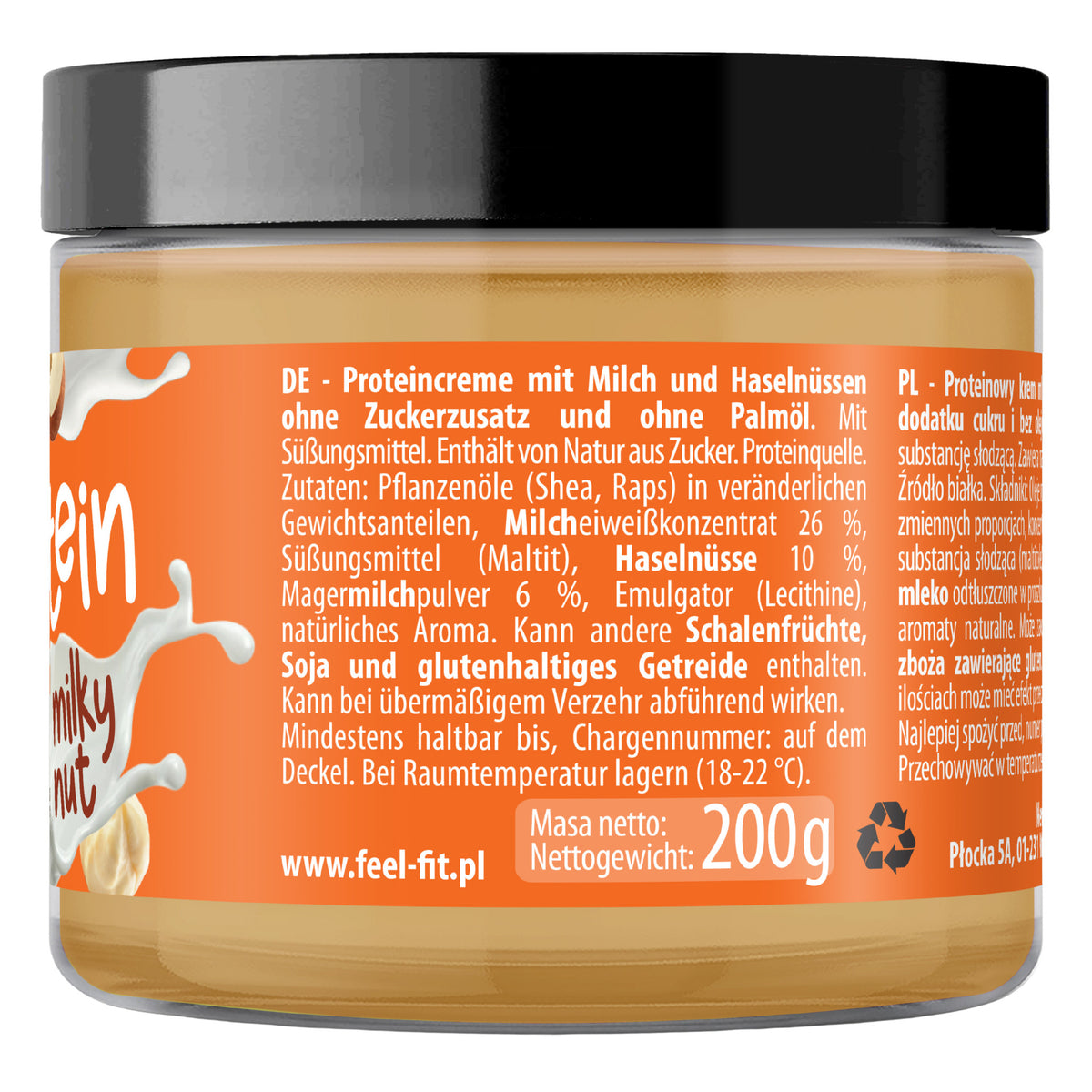 Feel Fit Protein Milky Nut Spread 200g