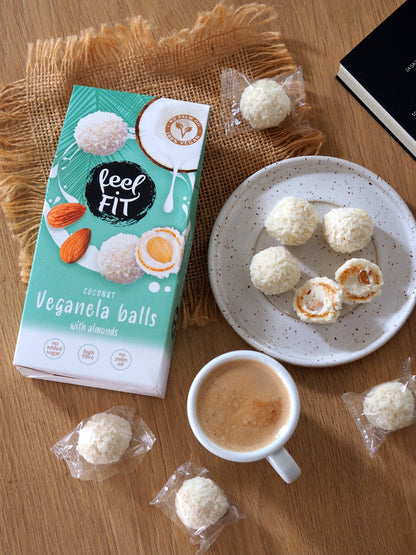 Feel Fit Coconut Veganela Balls with Almonds 63g