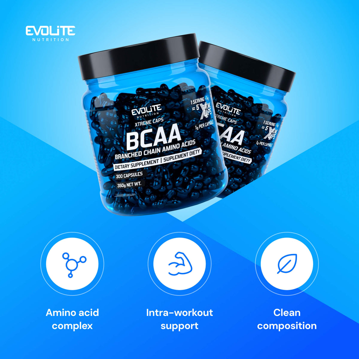 Evolite Nutrition BCAA 2:1:1 Xtreme 300caps
