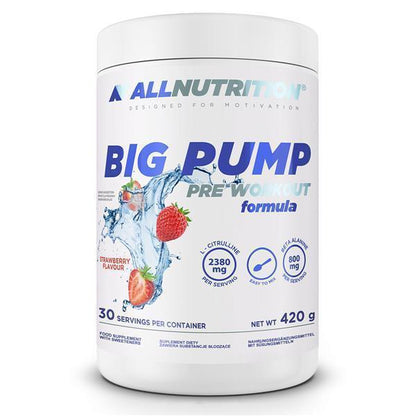 Nährwerttabelle des Allnutrition Big Pump mit Citrullin, Arginin und Kreatin-Monohydrat