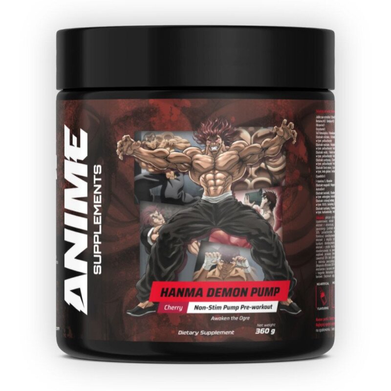 Anime Supplements Hanma Demon Pump Pre-Workout in der Geschmacksrichtung Cherry