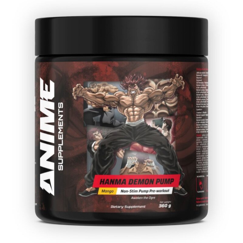 Anime Supplements Hanma Demon Pump Pre-Workout in der Geschmacksrichtung Mango