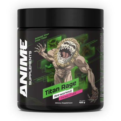Anime Supplements Titan Rage Pre-Workout in der Geschmacksrichtung Forrest Fruit