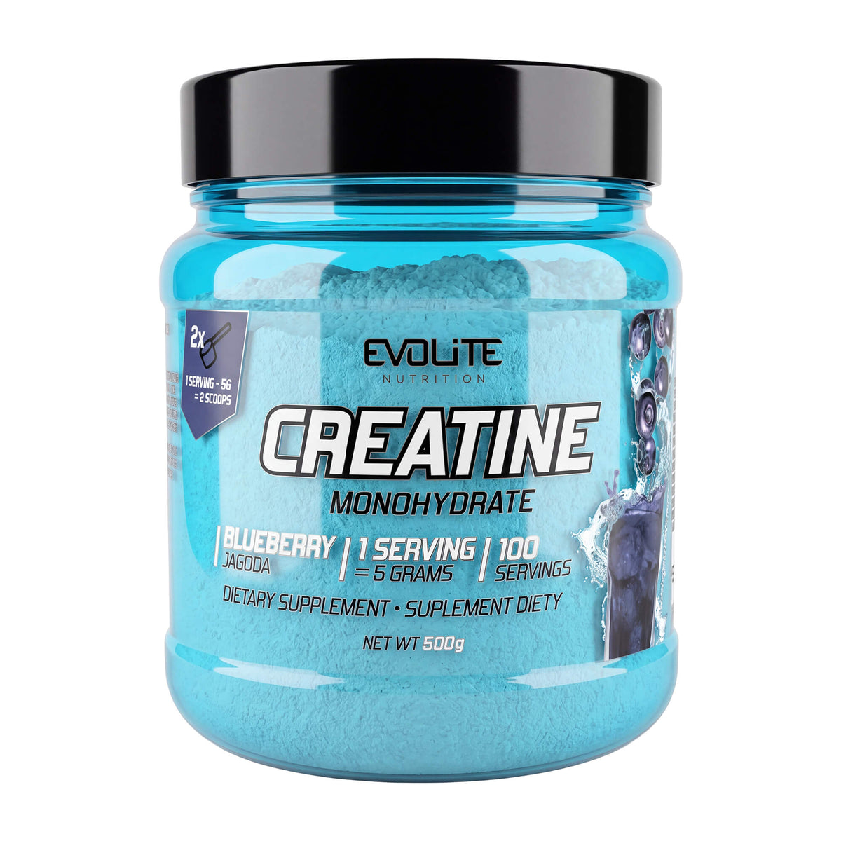 Evolite Nutrition Creatine Monohydrat 500 g in der Variante Blueberry