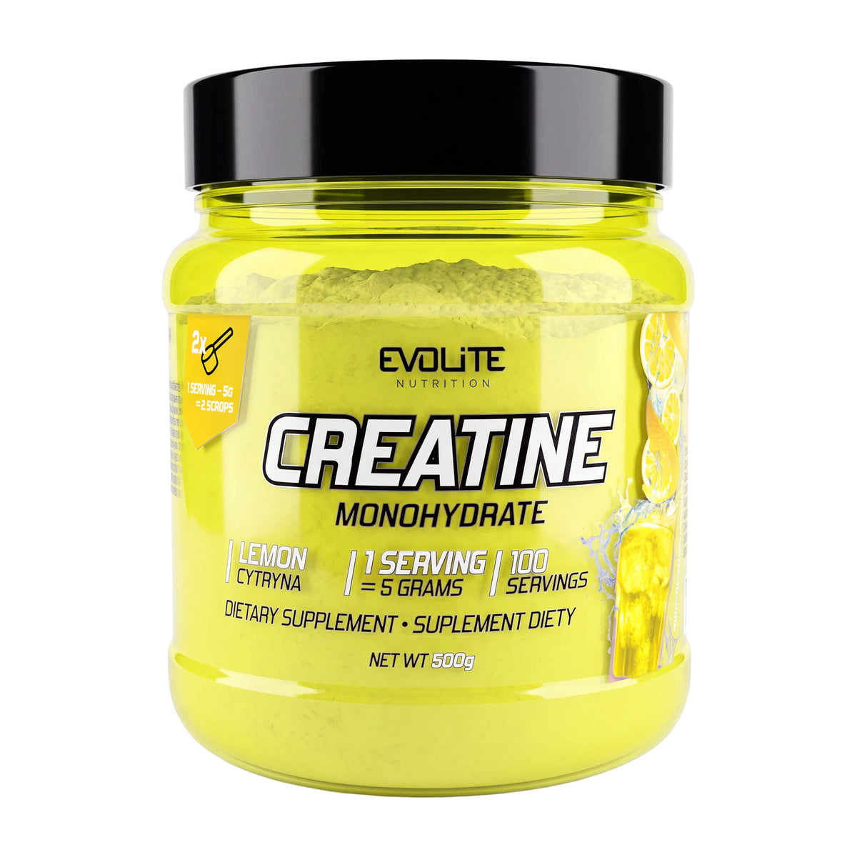 Evolite Nutrition Creatine Monohydrat 500 g in der Variante Lemon