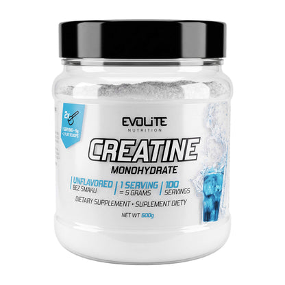 Evolite Nutrition Creatine Monohydrat 500 g in der geschmacksneutralen Variante Pure