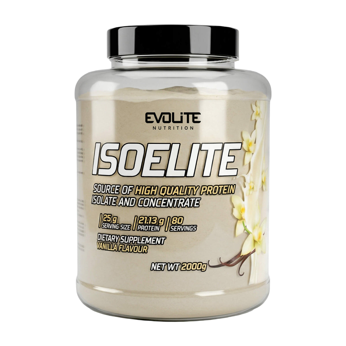 Evolite Nutrition Proteinpulver mit Vanillegeschmack
