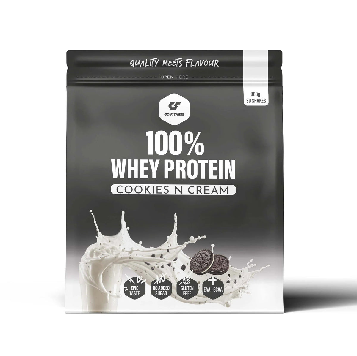 GoFitness Whey Shake mit Cookies and Cream Geschmack