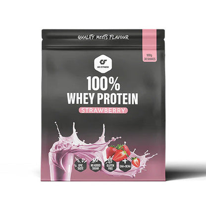 GoFitness Whey Shake mit Erdbeergeschmack