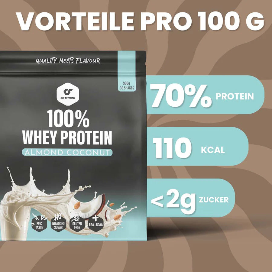 GoFitness Nutrition Whey Protein 900g mit Whey Konzentrat und Isolat