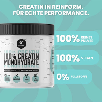 Gofitness Nutrition Creatin Monohydrate mit 100 Prozent Kreatin-Monohydrat