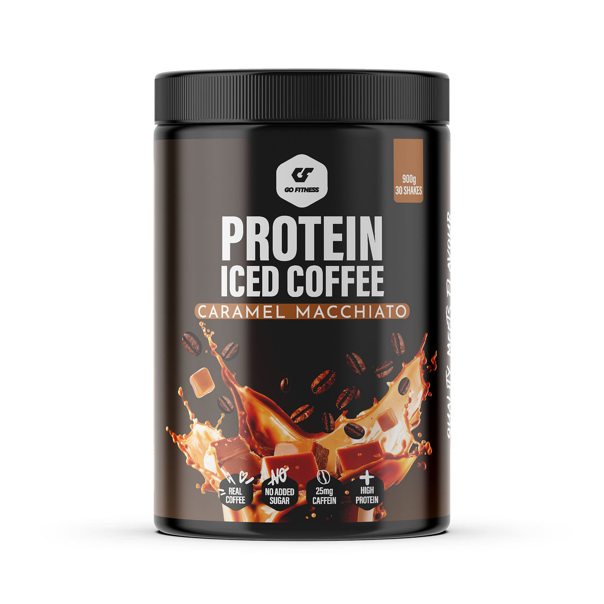 Protein Iced Coffee mit Caramel Macchiato Geschmack