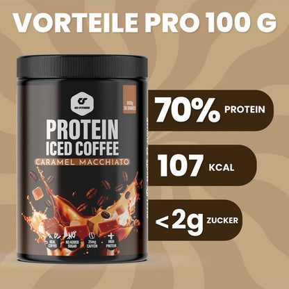 GoFitness Protein Iced Coffee 900g mit Whey Protein und Kaffeepulver