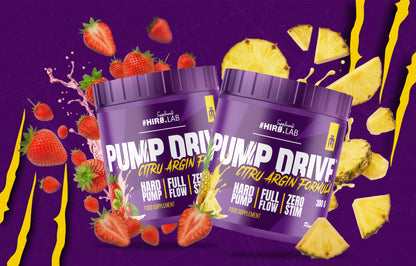 Zubereitung des fruchtigen Hiro Lab Pump Drive Pulvers in Wasser