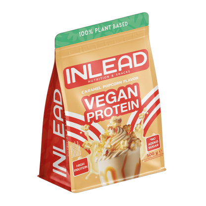 Inlead Vegan Protein mit Caramel Popcorn Geschmacksrichtung