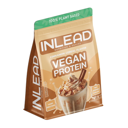 Pflanzliches Proteinpulver von Inlead mit Cinnamon Cereal Geschmack