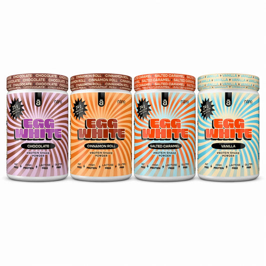 Dose mit Nano Supps Eiklarprotein Pulver für proteinreiche Ernährung