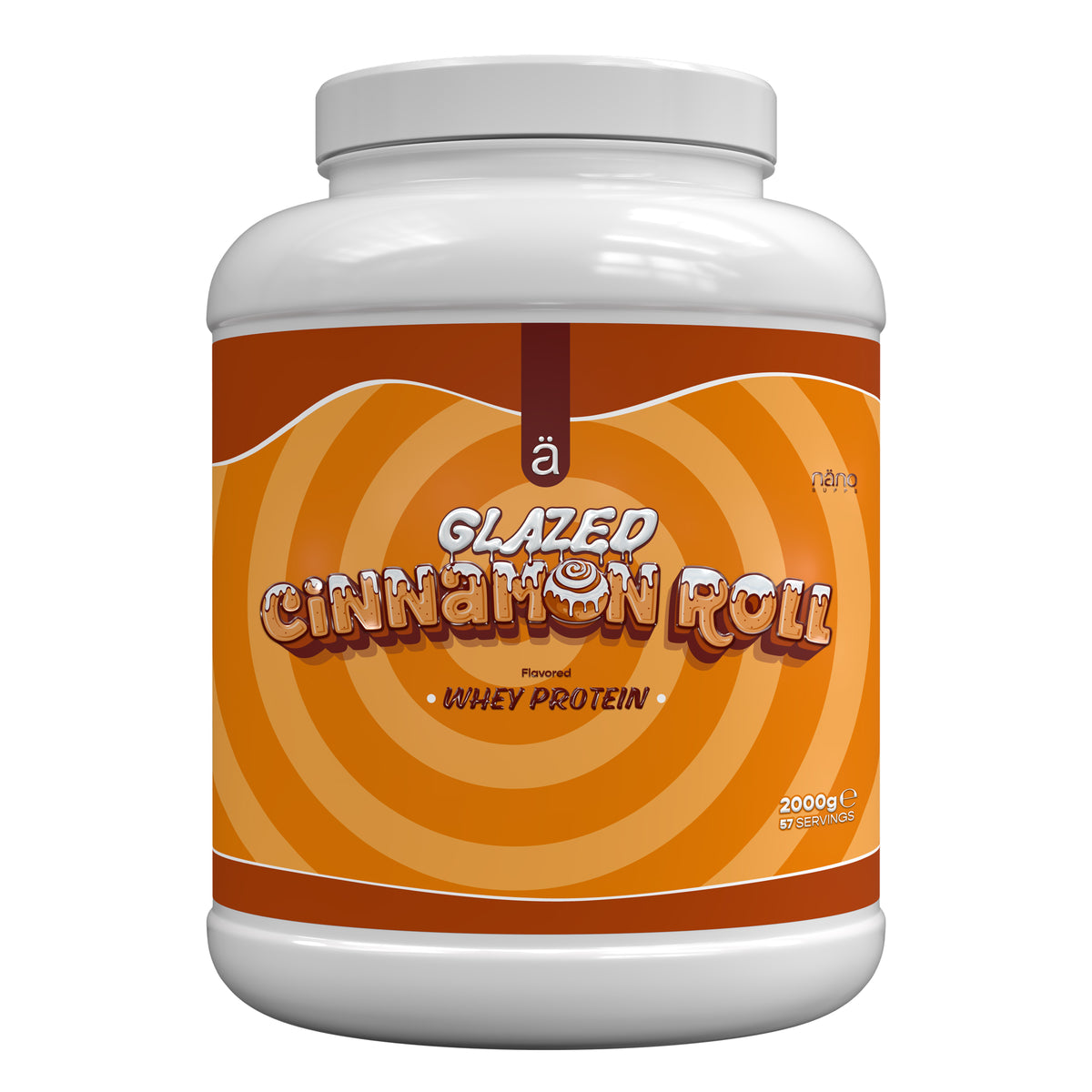 Whey Protein Pulver mit Glazed Cinnamon Roll Geschmack