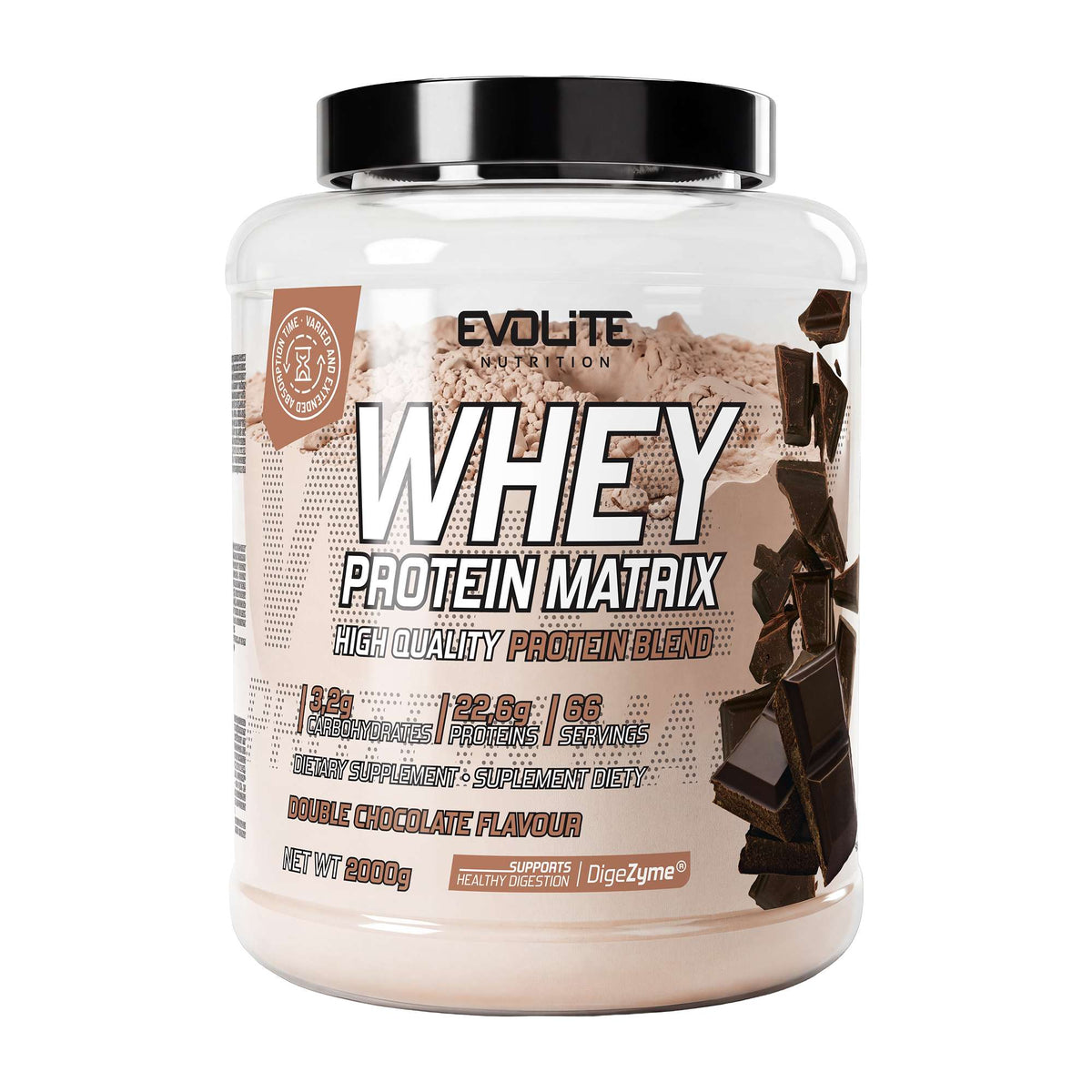 Evolite Whey Protein Matrix 2000g Double Chocolate